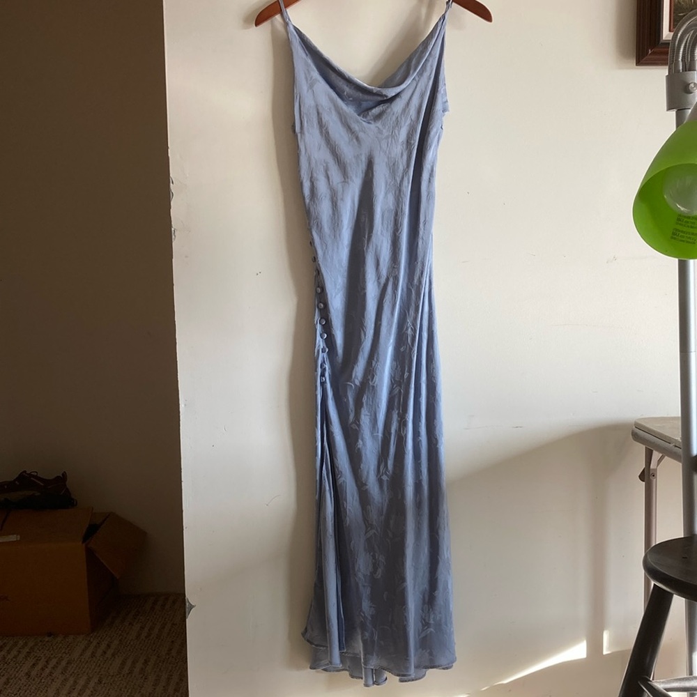 Elegant Light Blue Slip Dress